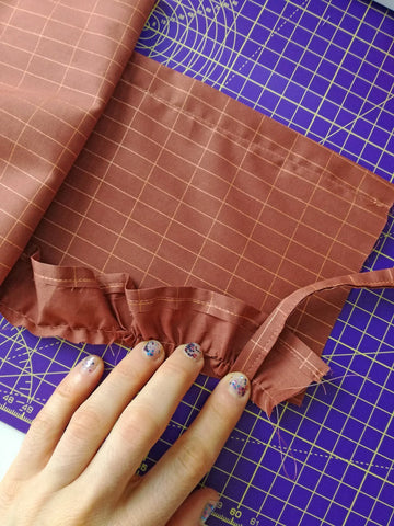 Ruffles Honeycomb shirt dress hack sewing pattern