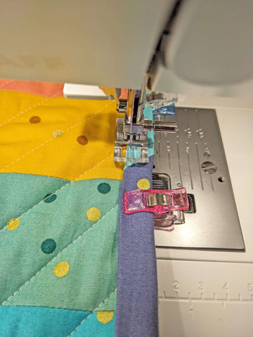 Sew bias binding quilt with sewing machine tutorial