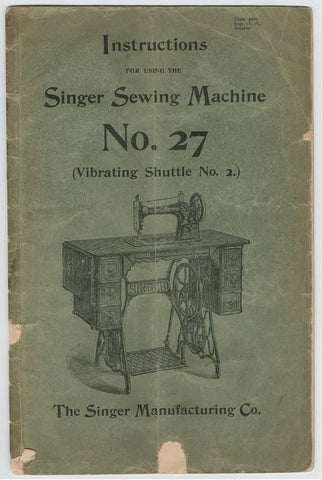Singer 27 instructions manual