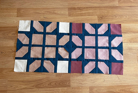 Adriana sample Cutting Corners quilt pattern for beginners