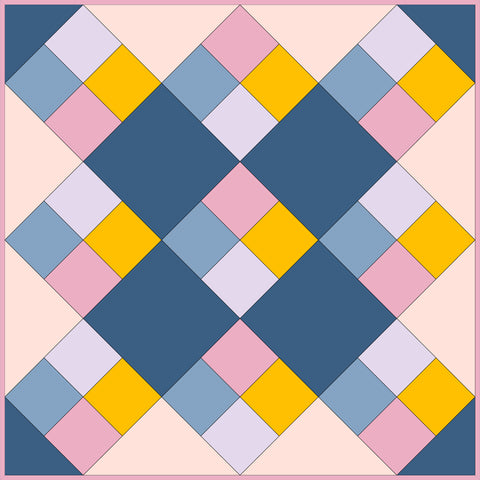 On point diamong design quilt