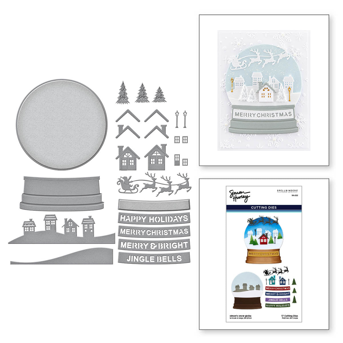 Simon's Snow Globe Etched Dies from the Simon's Snow Globes Collection by Simon Hurley