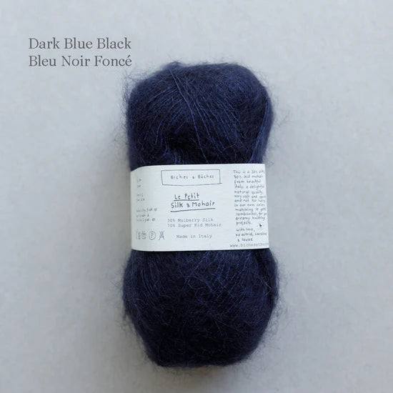 Se Le Petit Silk & Mohair: Dark Blue Black hos Wool Collective