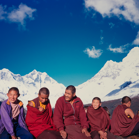 Loving-Kindness meditation Tonglen Tibetan Buddhist monks in the mountains