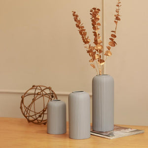 Modern Ceramic Flower Vase | Set Of 3 | Multiple Colors