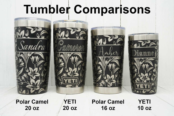 Sunflower Personalized YETI® or Polar Camel Laser Engraved Insulated Tumbler  