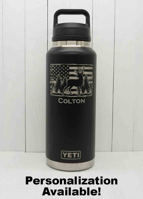 Laser Engraved YETI® or Polar Camel Tumbler with Swirl Wrap-Around Des