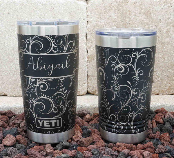 Yeti- Bulk Custom Engraved Yeti 20oz Rambler Tumbler - Campfire Premiums