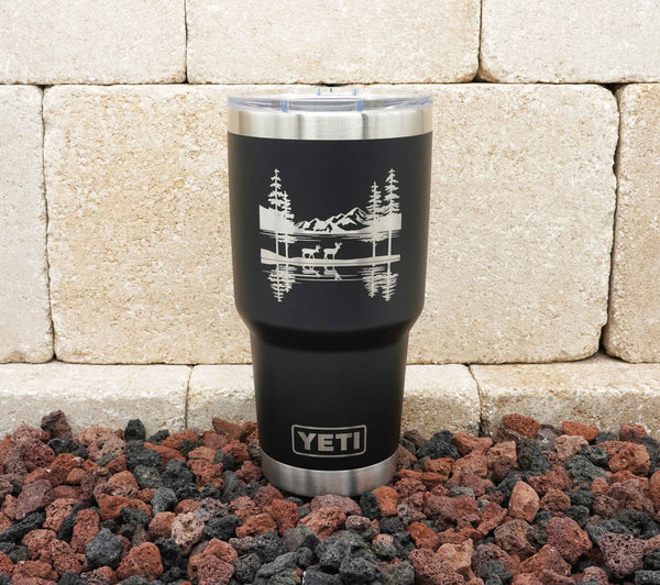 Laser Engraved YETI® or Polar Camel Tumbler Personalized with Monogram  Initials