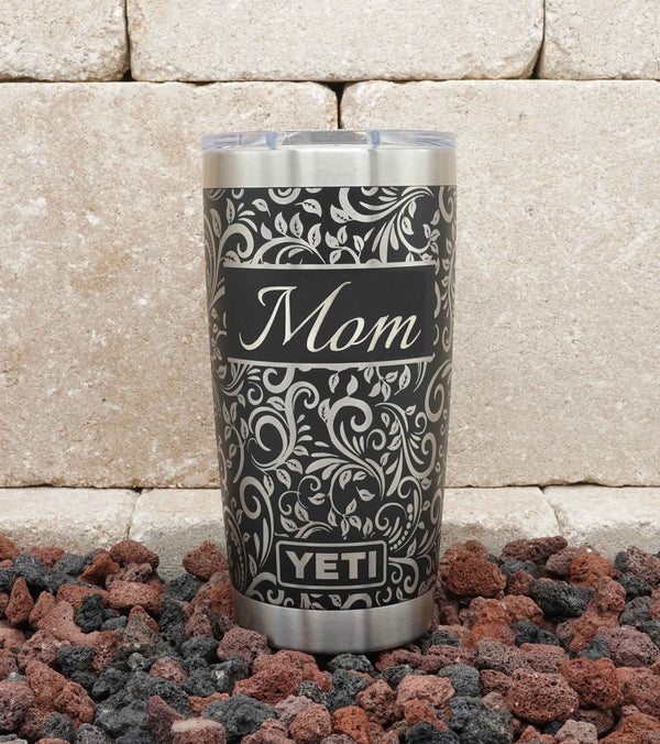 REAL YETI 14 Oz. Laser Engraved Alpine Yellow Stainless Steel