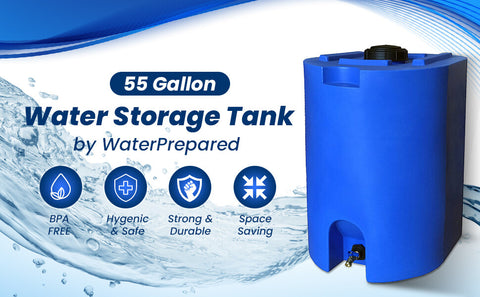 55 Gallon Water Tank with Features