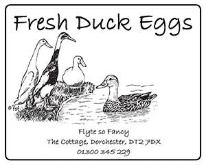 Egg Box Label for selling Duck Eggs