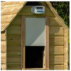 ChickenGuard Auto Door Opener on Coop