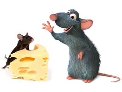 Cartoon Ratty and cheese