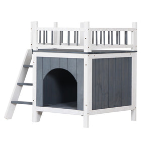 BEESCLOVER 730*530*660cm Pet House Cat Dog Kennel With Open Door Top Fence