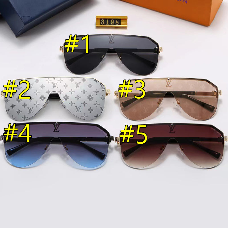 LV Louis vuitton lettered logo Women's men's temperament glasses casual sunglasses