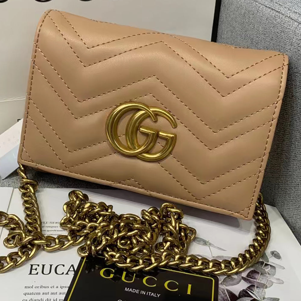 GG Gold Letter Logo Ladies Shopping Shoulder Bag Chain Flap Crossbody Bag