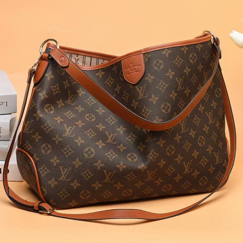 LV Louis vuitton classic letter printing stitching color ladies shopping handbags shoulder bag messe