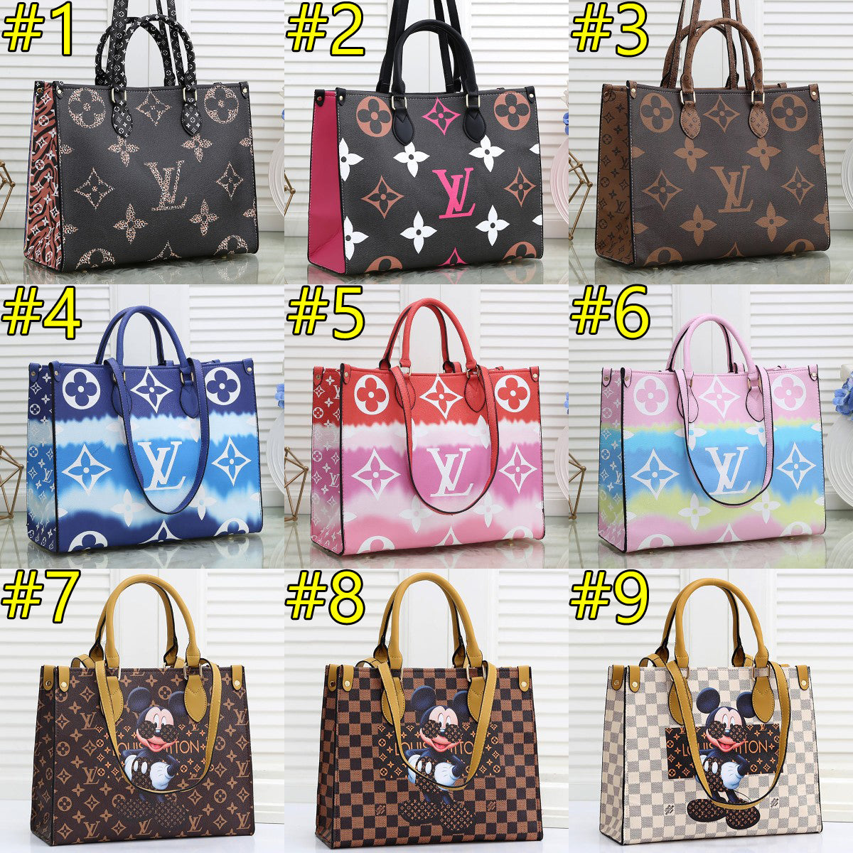 LV Louis Vuitton Hot Sale Letter Print Large Capacity Tote Shoulder Bag Crossbody Bag