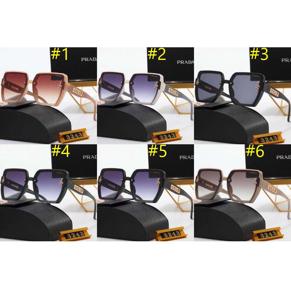 PRADA new letter pattern women's men's glasses sunglasses