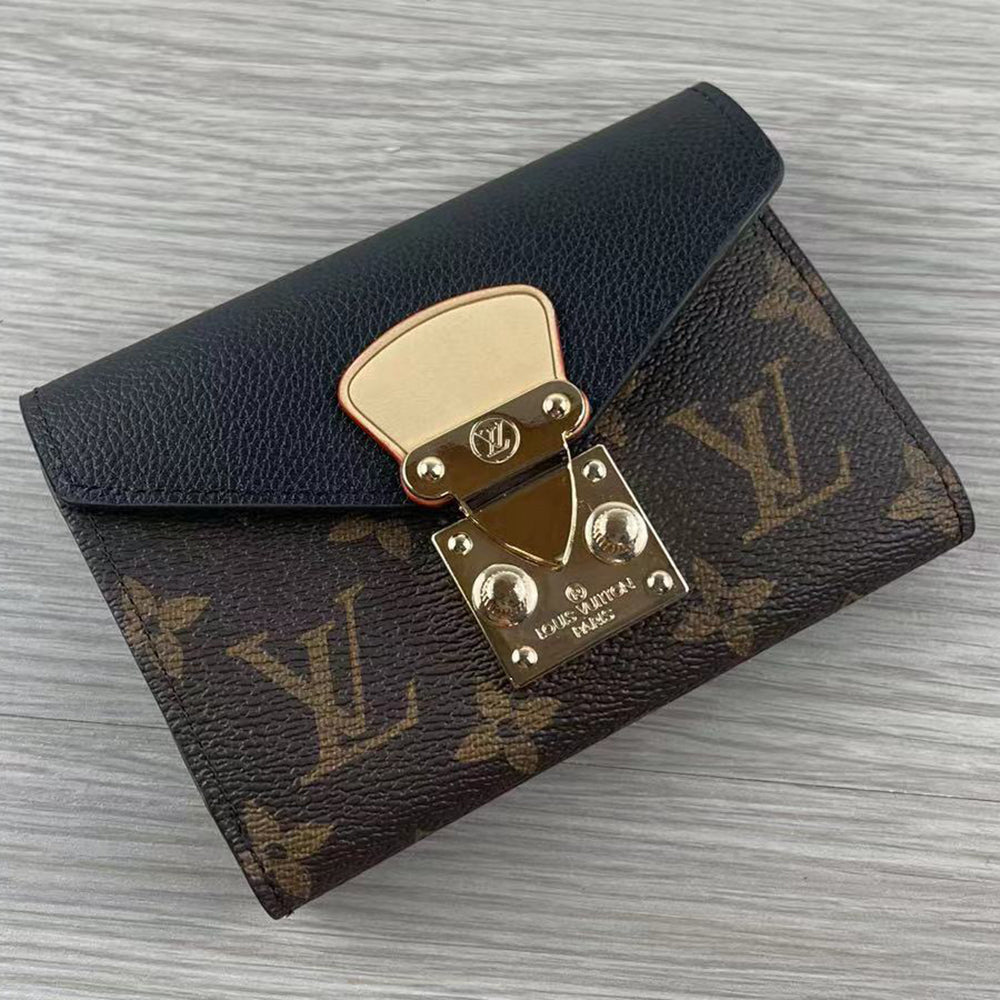 LV Louis vuitton letter printed splicing color women's clams