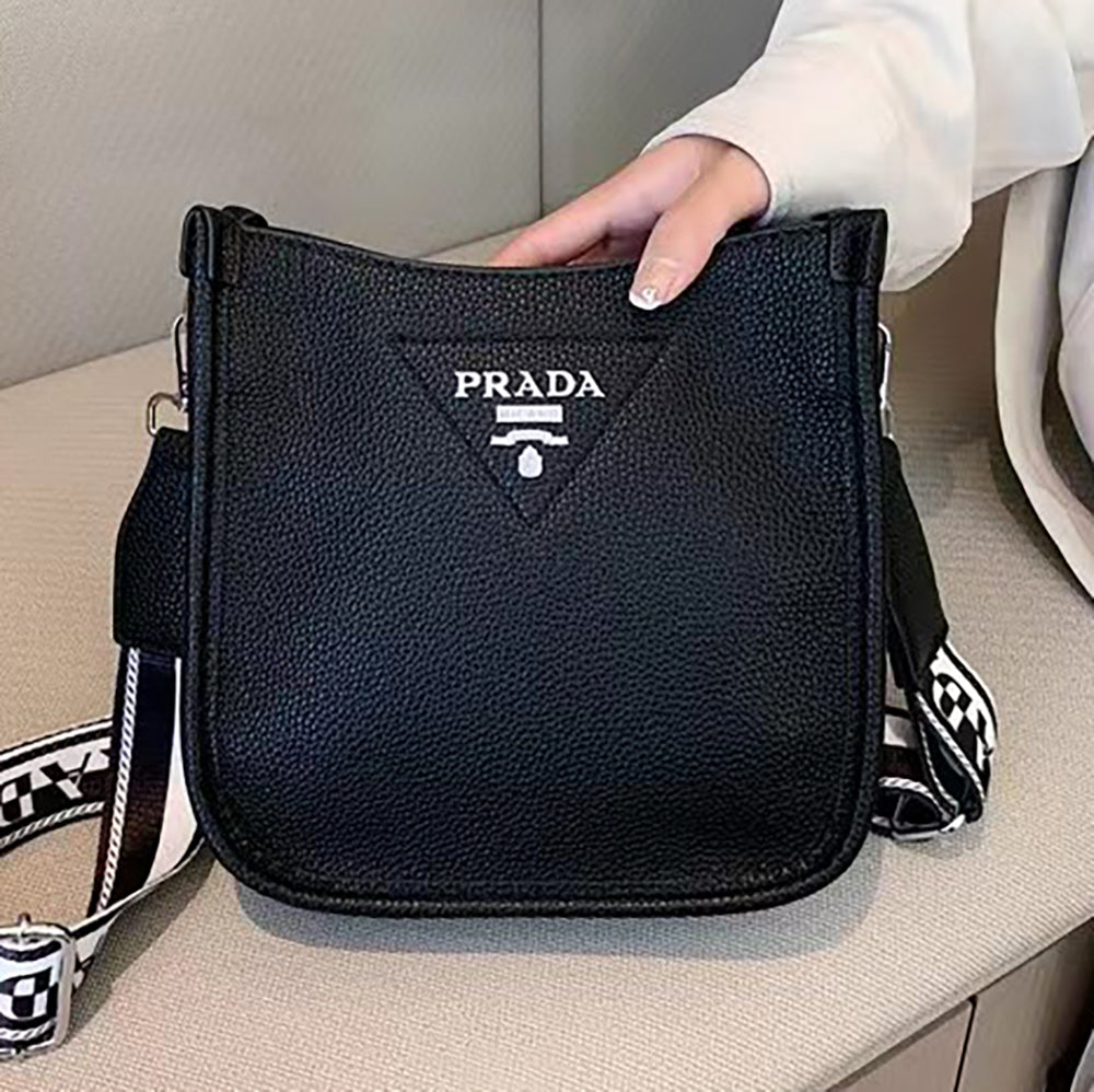 PRADA letter logo simple shoulder bag women shopping messenger bag