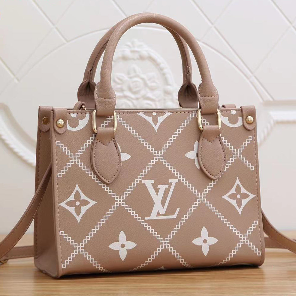 LV Louis Vuitton New Letter Print Ladies Shopping Tote Bag Shoul