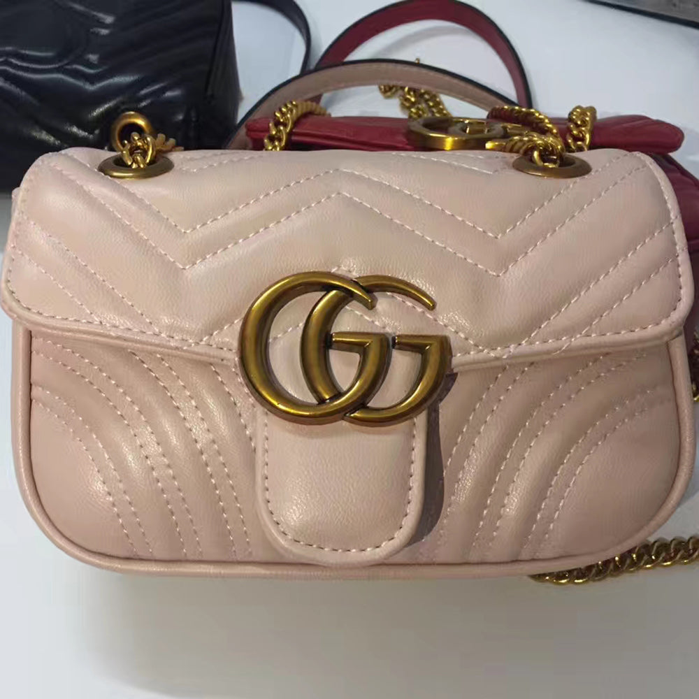 GG Gold Letter Logo Ladies Flap Chain Shoulder Bag Crossbody Bag
