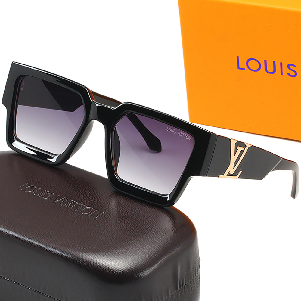 LV Louis Vuitton letter logo men's women's casual glasses beach sunglasses