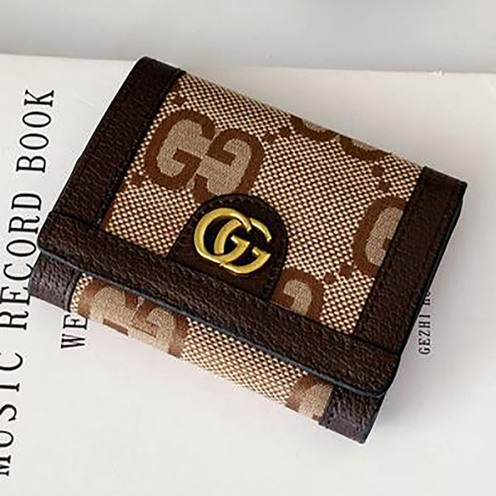 GG embroidered letter logo flap wallet clutch Bag