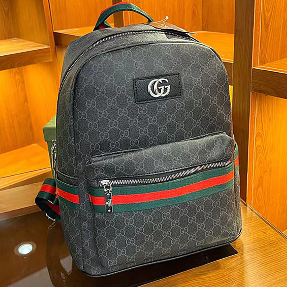 GG large-capacity letter print paneled color backpack Daypack