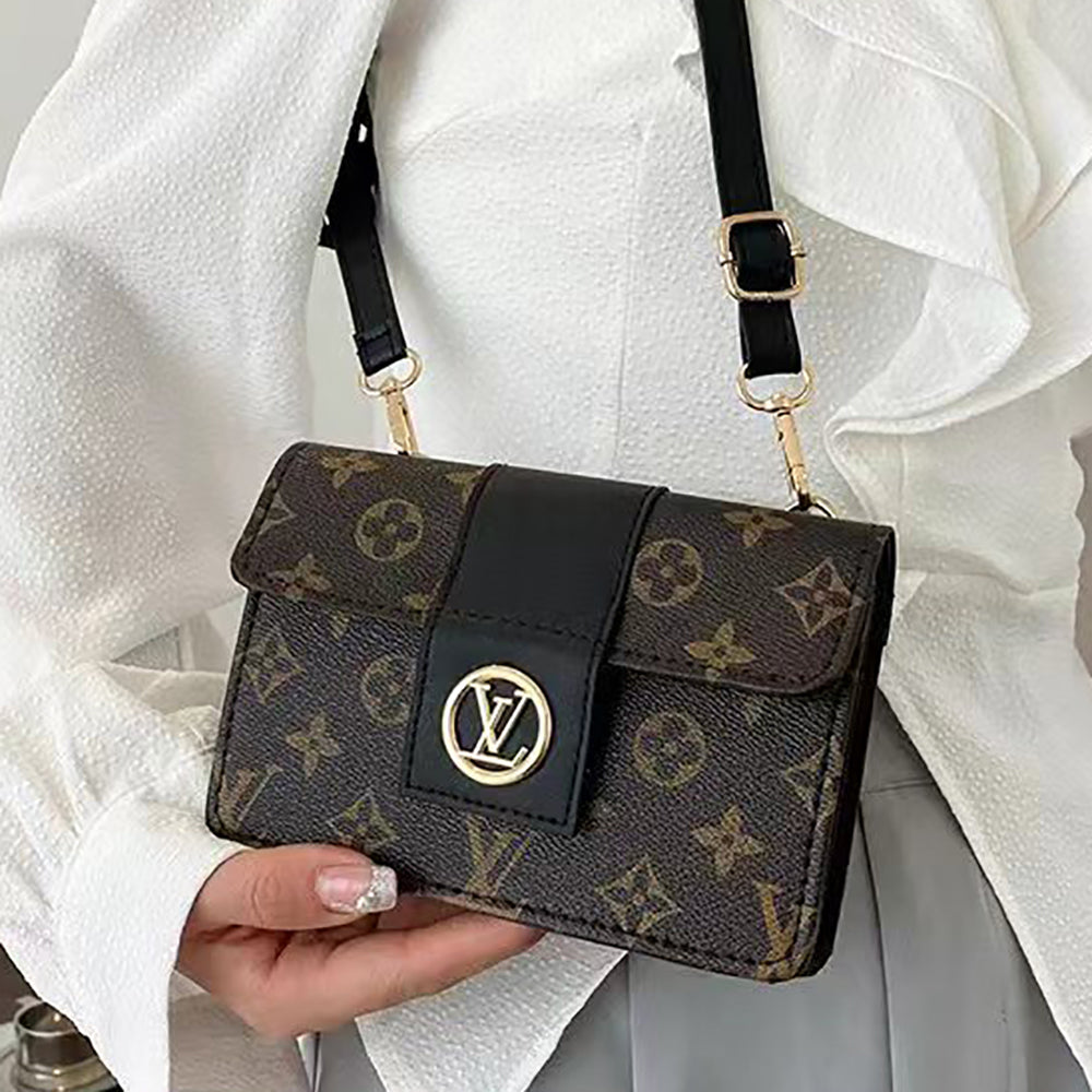 LV Louis Vuitton FENDI FF canvas embroidered lettering flap shoulder bag crossbody bag