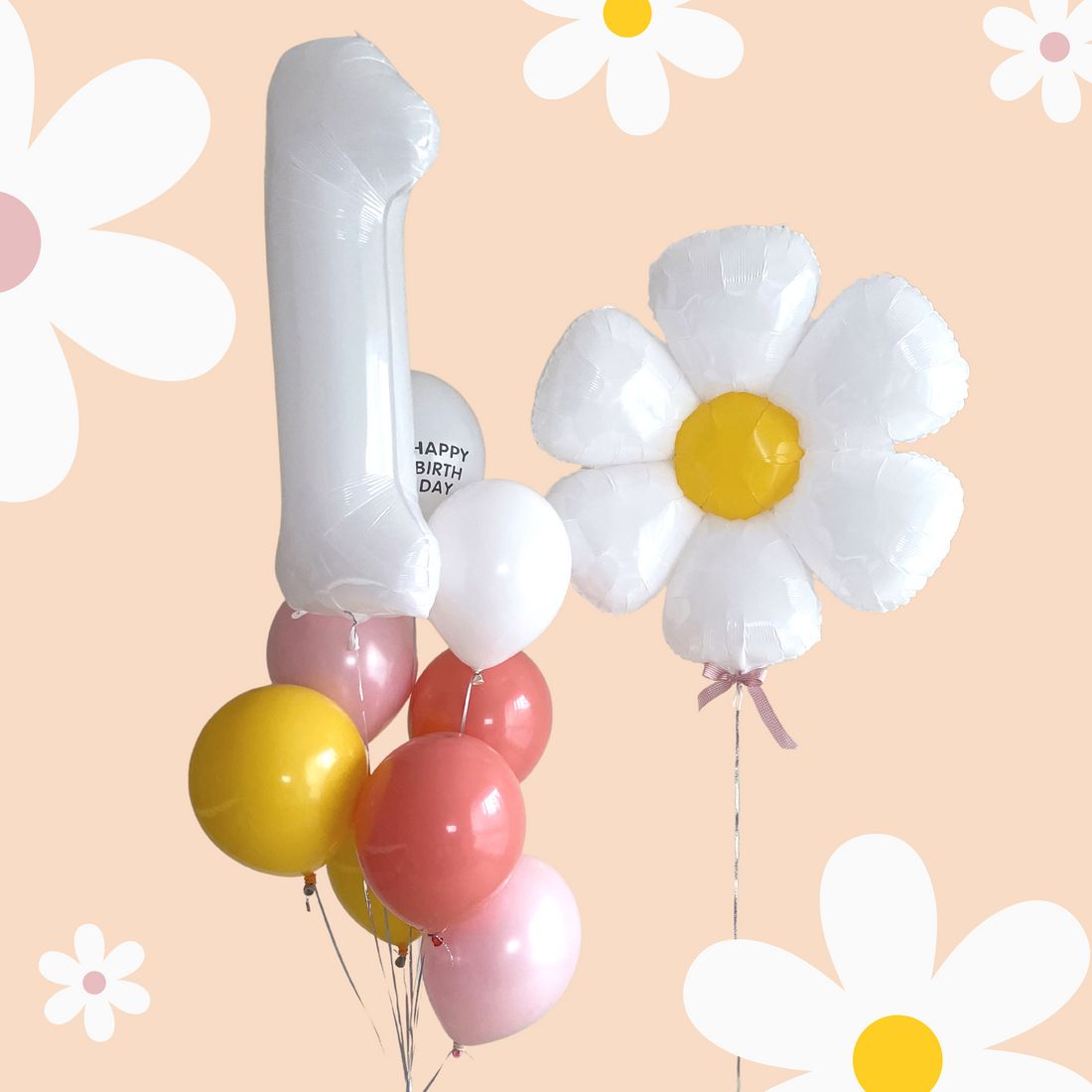 Groovy Daisy Flower Foil Balloon (28 Inches) from Ellie's Party Supply