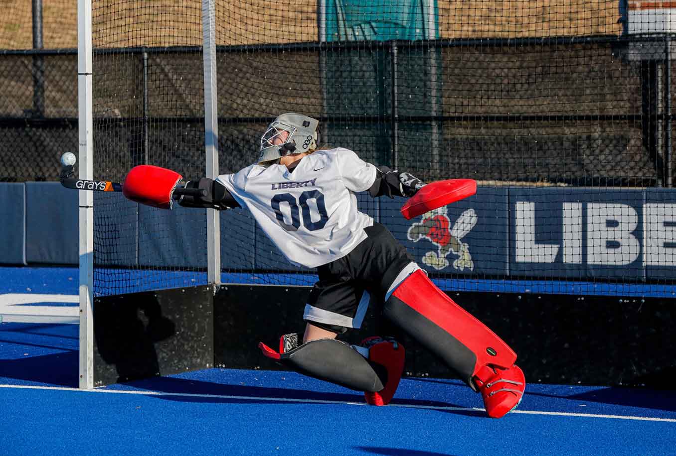 Goalie Maddie Stevens in action