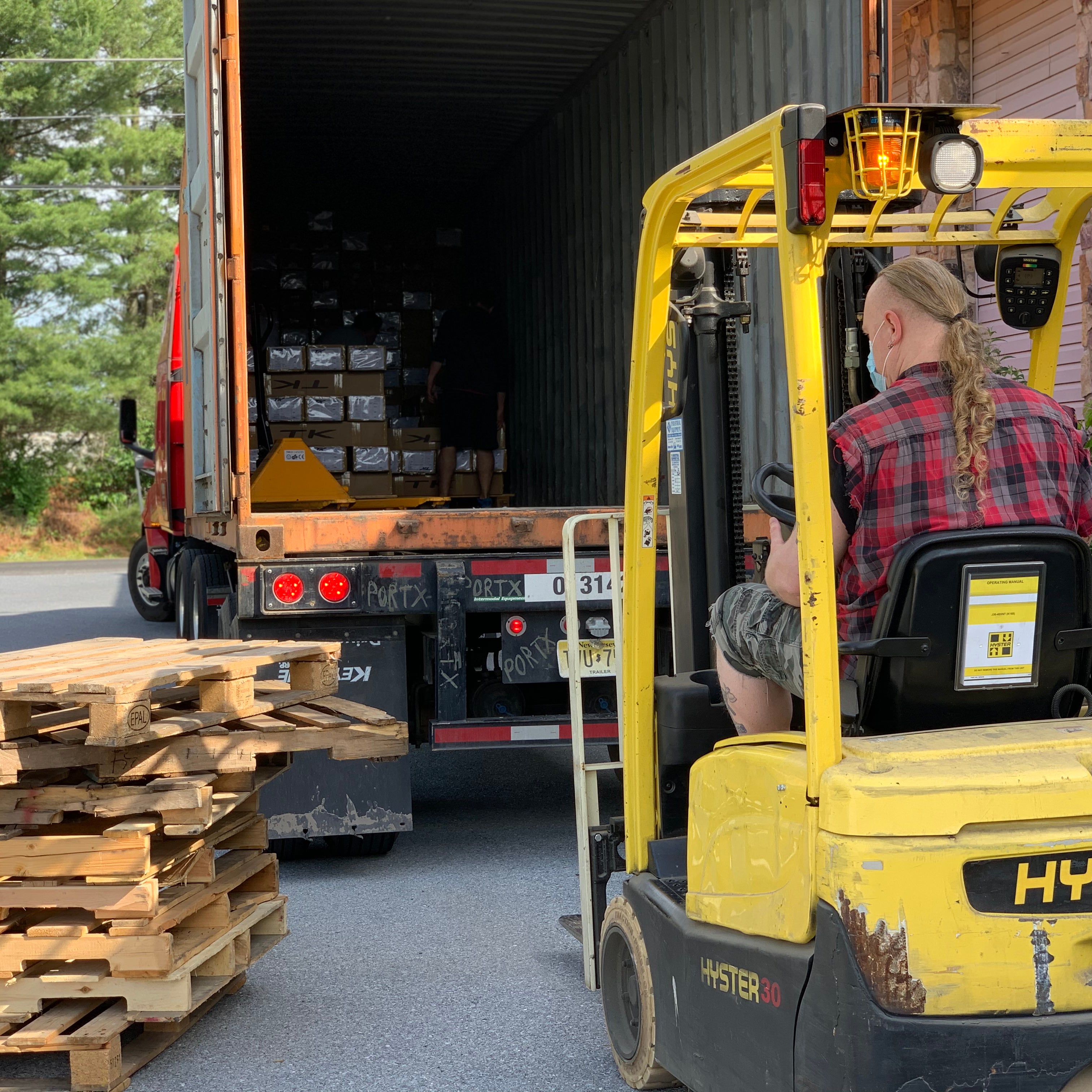 Arrival of new field hockey equipment at Longstreth