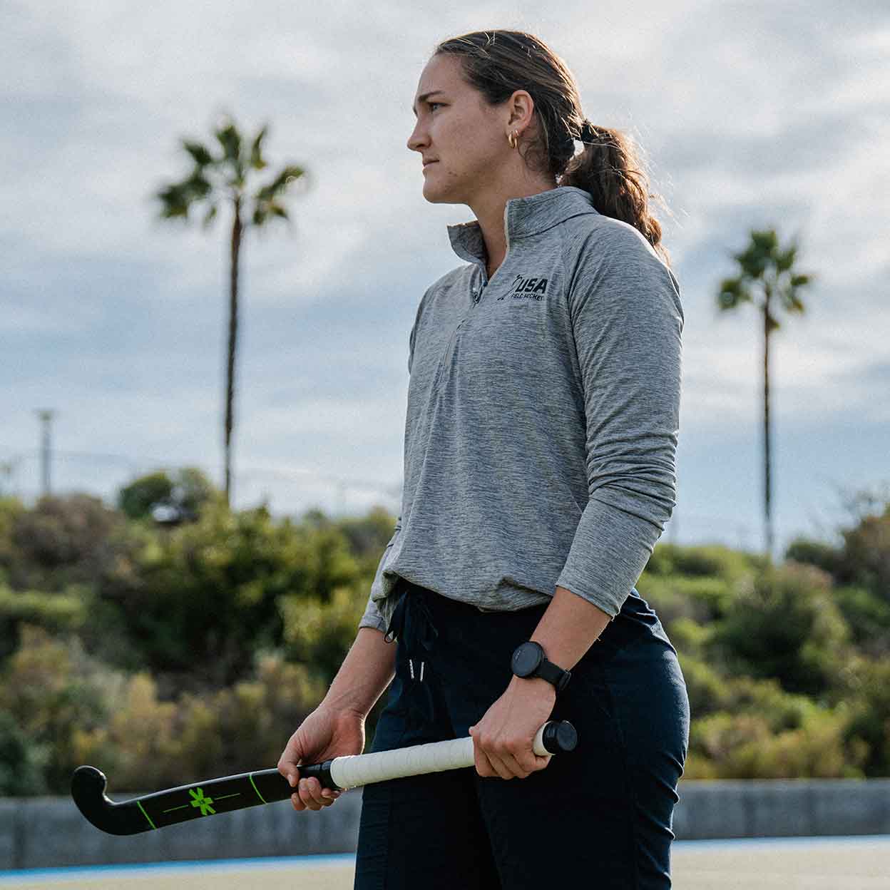 USA Field Hockey Ladies Electrify Coolcore Half Zip Pullover