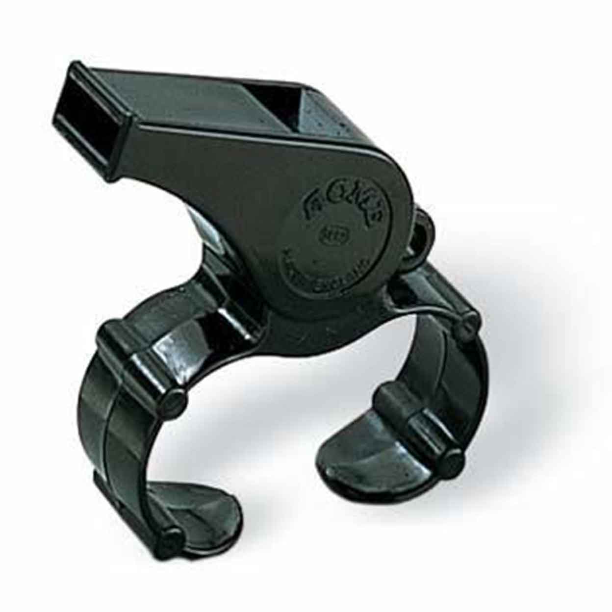 Thunderer Black Plastic Finger Grip Whistle