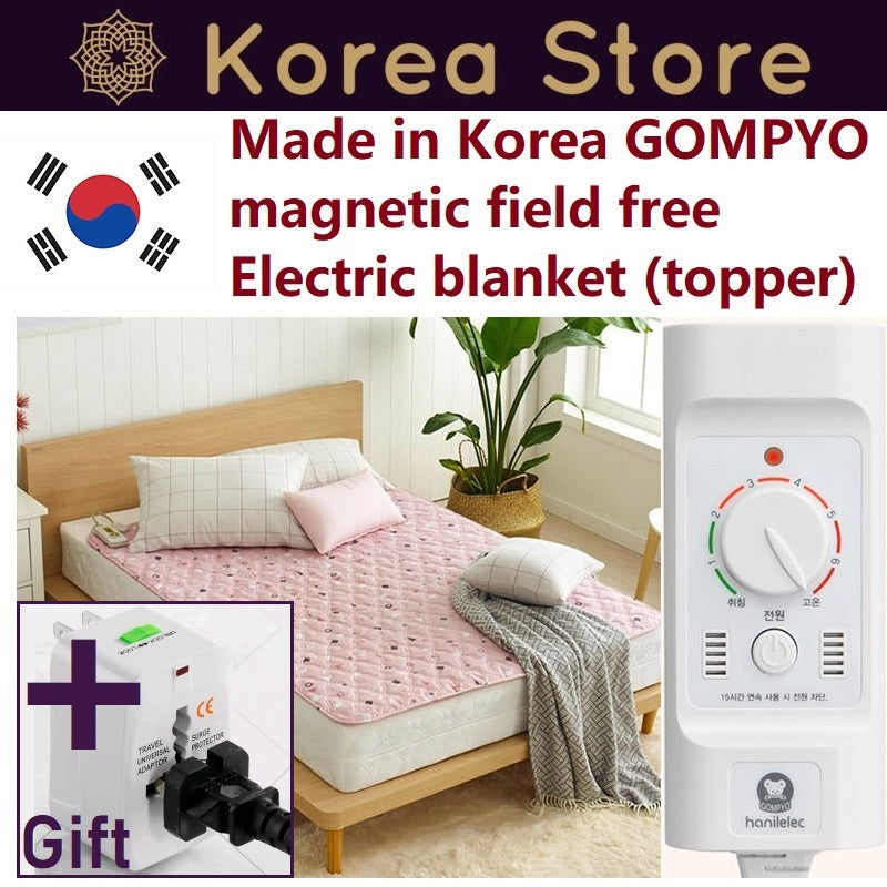 Made in Korea GOMPYO magnetic field free Electric blanket topper