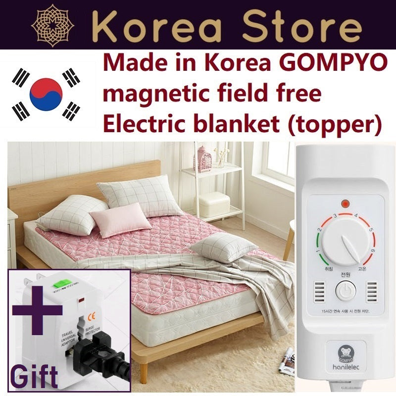 Made in Korea GOMPYO magnetic field free Electric blanket topper