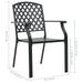 Patio Chairs 4 pcs Mesh Design Steel Black Outdoor Chairs - Marions home
