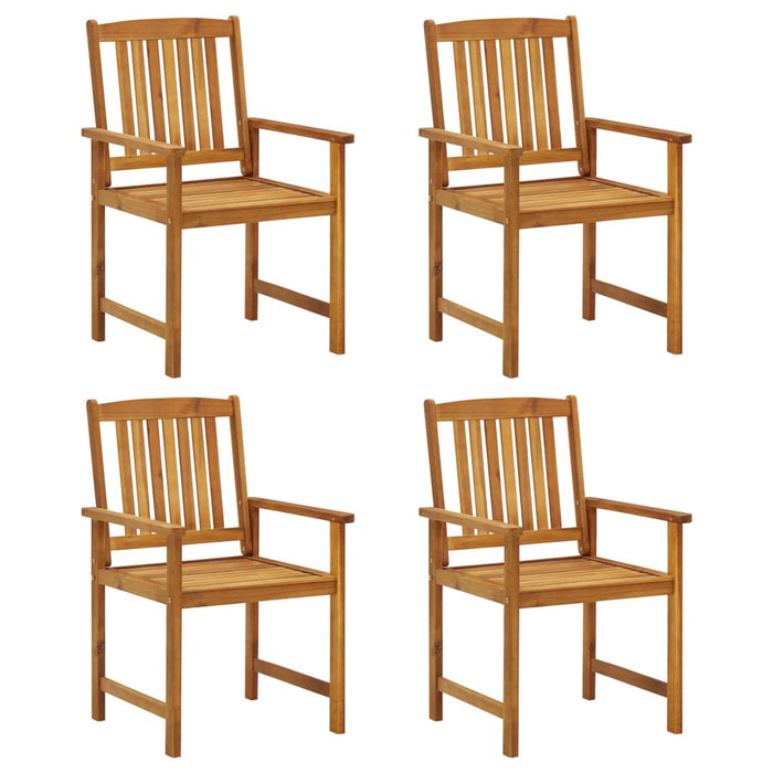 Patio Chairs with Cushions 4 pcs Solid Acacia Wood Outdoor Chairs - Marions home