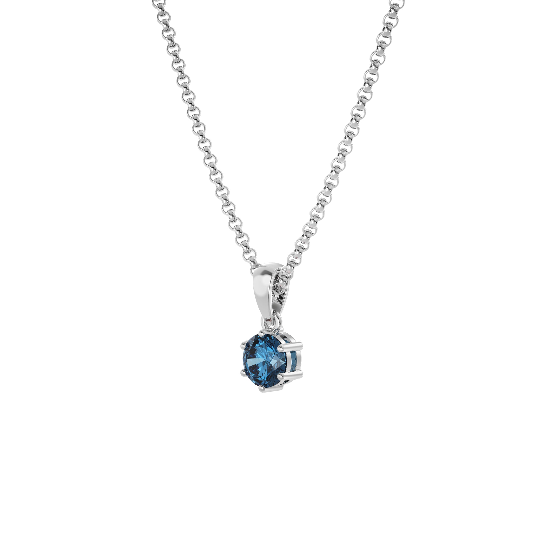 london blue topaz pendant white gold