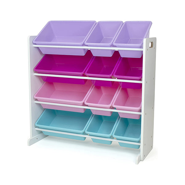 toy organizer pastel bins