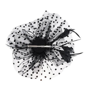 Stylish Fascinator Hat – Mesh Flower & Feather Headband for Tea & Cocktail Parties - Azahshopping