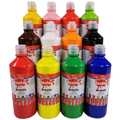 Assorted Colour Powder Paint Set, Pack of 6x 500g Non Toxic Paint Powder  Bags