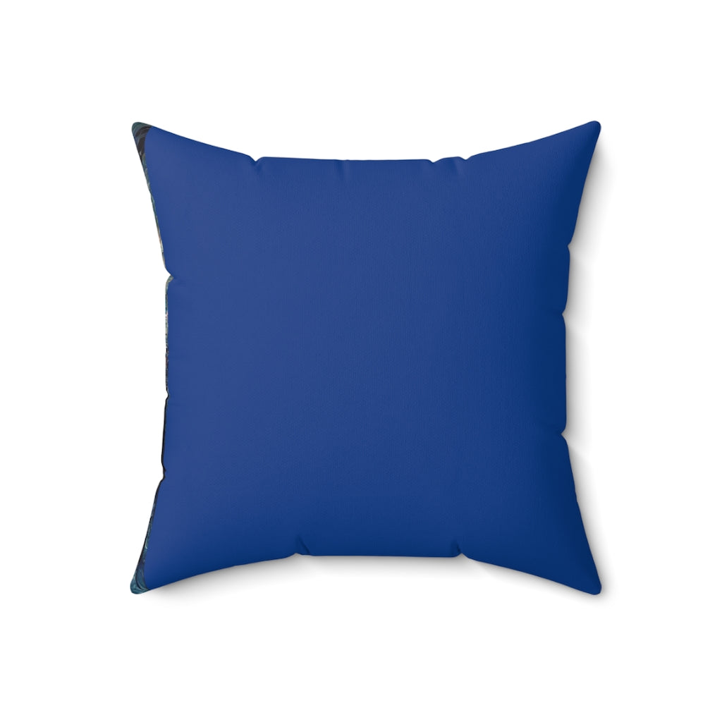Ocean and Fire Spun Polyester Square Pillow