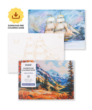 15 Sheets 140lb Landscape-themed Watercolor Paper - Des Moines Art Center