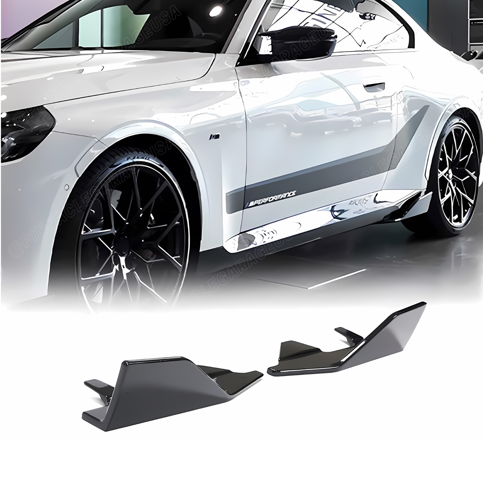 2022-2024 BMW 2 Series G42 230i/ M240i Side M Performance Style Skirts Splitters Extensions