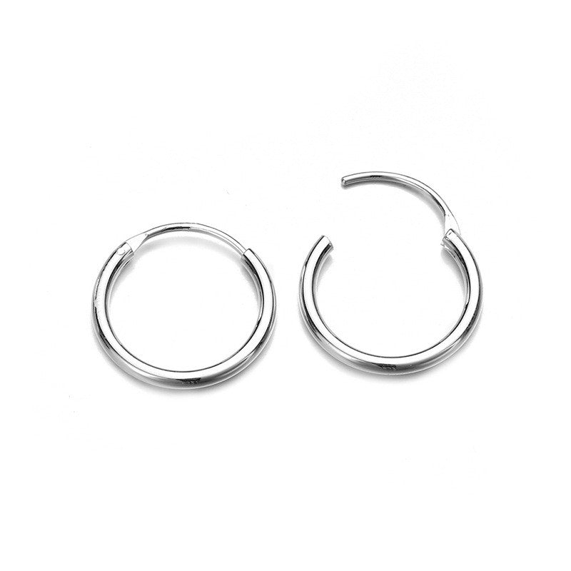 Stainless Steel Ear Hoop 316L Simple Gold-Plated Earrings