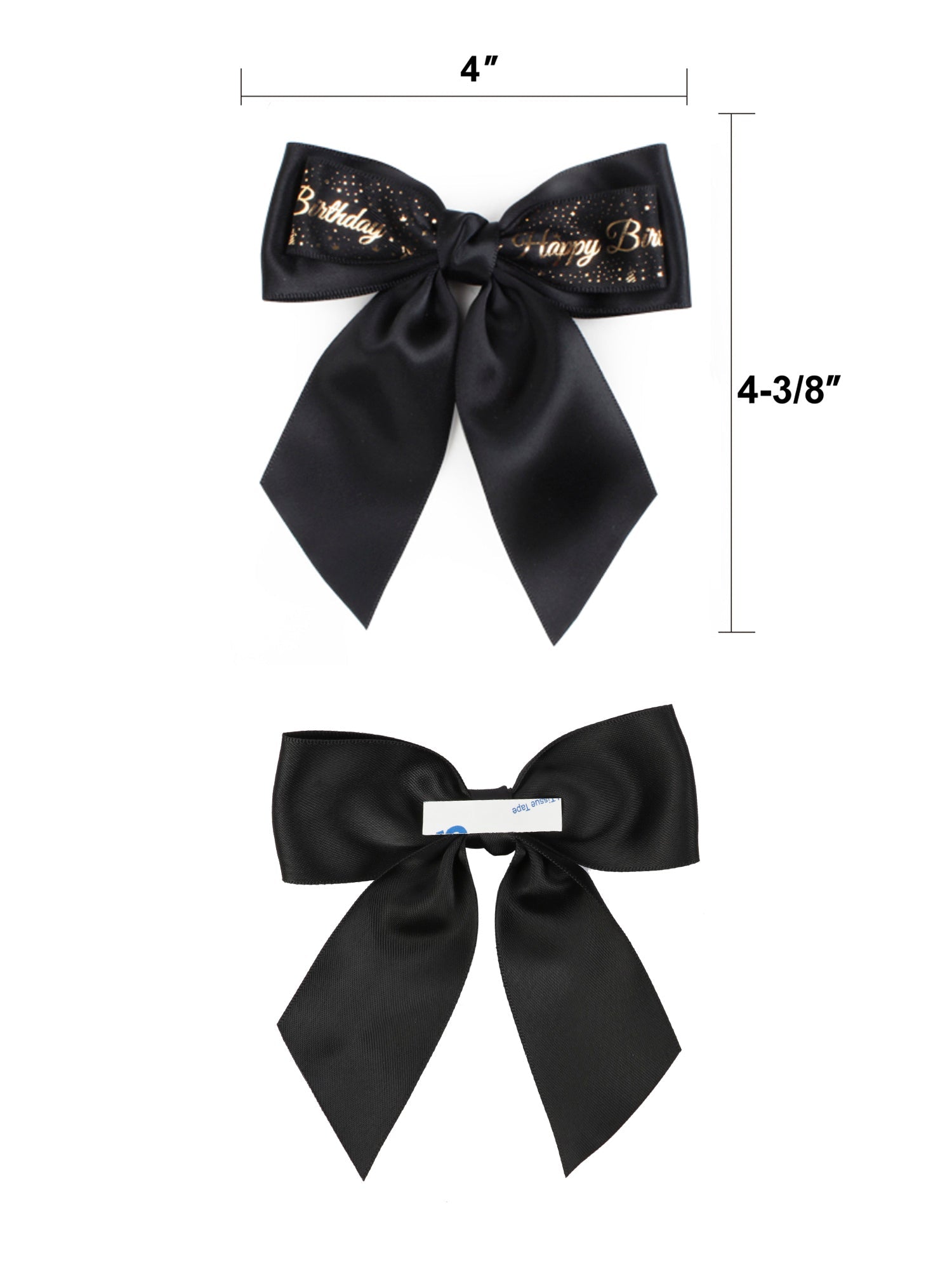 Silk Satin Ribbon 1/4 Black